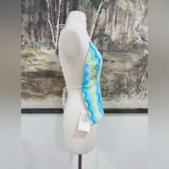 Urban Outfitters Urban Renewal Remade Terrycloth Halter Top M/L NWT - Picture 5 of 10